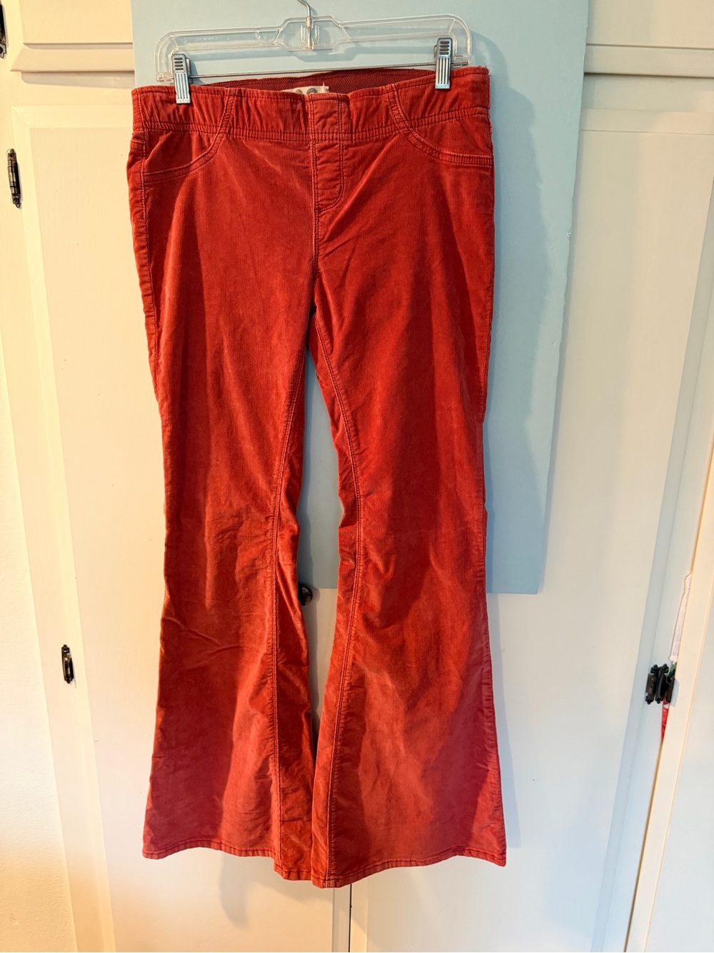 We The Free Rust Corduroy Flare Jeans